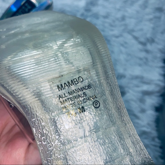 Mudd iridescent holographic y2k 90s sandals heels - Picture 4 of 7